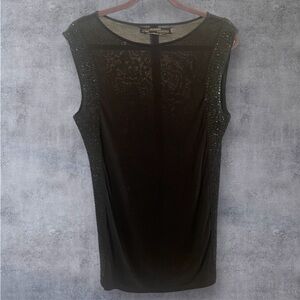All Saints Black Neela Embellished Dress Size 6